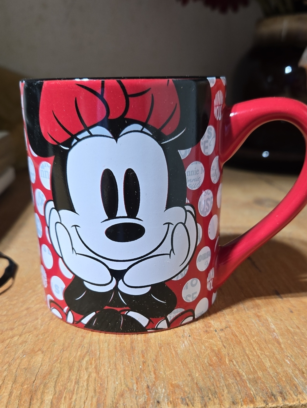 Disney Minnie Mouse Red and Black Ceramic Mug